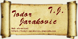 Todor Jaraković vizit kartica